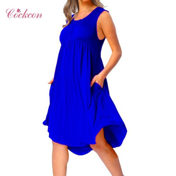 women summer casual dress 2018 solid beach dress sleeveless sundress 9 size button design o-neck sale, Black;gray
women summer casual dress 2018 solid beach dress sleeveless sundress 9 size button design o-neck sale, Black;gray