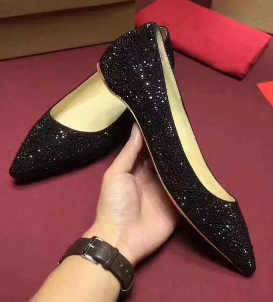 2018 new arrival luxury designer red bottom low heels genuine leather pointed toes women pumps red soel dress shoes, Black
2018 new arrival luxury designer red bottom low heels genuine leather pointed toes women pumps red soel dress shoes, Black