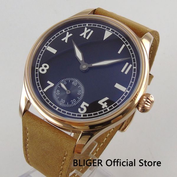 44mm black sterile dial rose golden case lighting pointer brown leather 17 jewels 6498 hand winding mechanical men's watch pa587, Slivery;brown
44mm black sterile dial rose golden case lighting pointer brown leather 17 jewels 6498 hand winding mechanical men's watch pa587, Slivery;brown