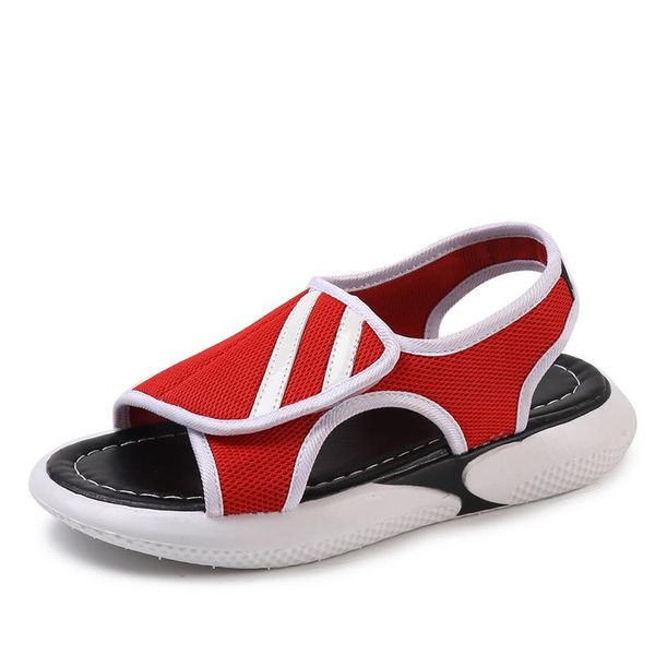 women summer mesh breathable sandals open toe flat sandals beach flat shoes for ladies, Black