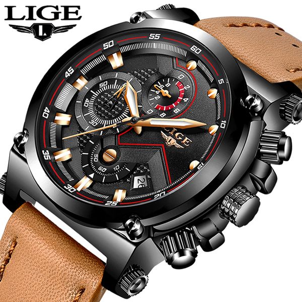 lige mens watches quartz black watch men casual leather waterproof sport wristwatch relogio masculino, Slivery;brown
lige mens watches quartz black watch men casual leather waterproof sport wristwatch relogio masculino, Slivery;brown