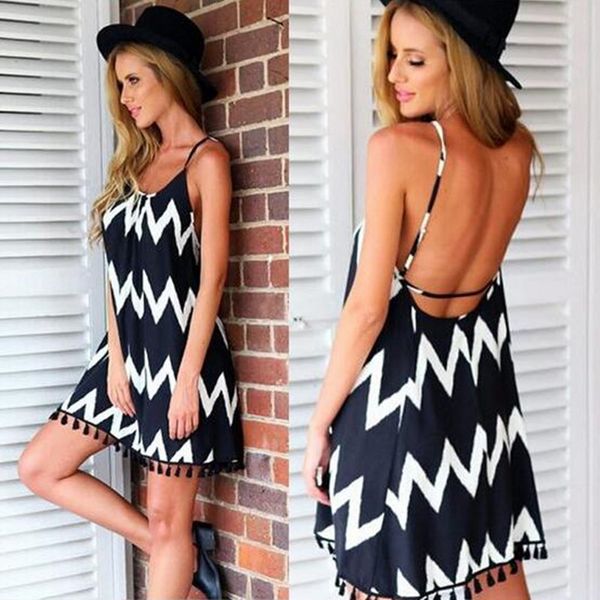 fashion women summer dress backless party dress mini wavy lines tassel condole chiffon beach club open back, White;black
fashion women summer dress backless party dress mini wavy lines tassel condole chiffon beach club open back, White;black