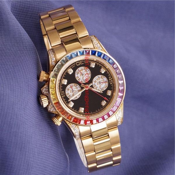 3 styles men watches 40mm 116598 rbow diamond gold colorful rhinestone self-wind automatic mens watch wristwatches, Slivery;brown
3 styles men watches 40mm 116598 rbow diamond gold colorful rhinestone self-wind automatic mens watch wristwatches, Slivery;brown