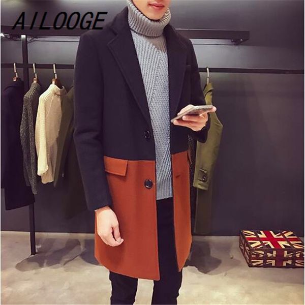 ailooge woolen overcoat mid long trench coat men chaqueta invierno hombre contrast trench coat desinger outwear party club, Black
ailooge woolen overcoat mid long trench coat men chaqueta invierno hombre contrast trench coat desinger outwear party club, Black
