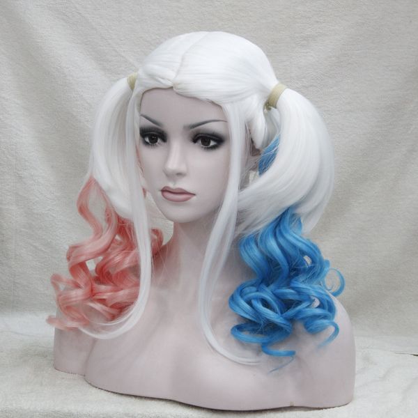 suicide squad harley quinn gradient curly pink blue ponytail cosplay costume wig, Black;brown
suicide squad harley quinn gradient curly pink blue ponytail cosplay costume wig, Black;brown