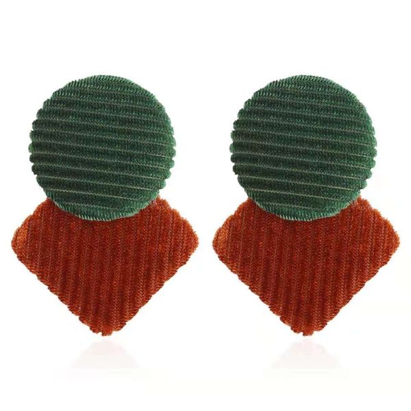 velvet charm earrings circular rectangle ear studs women corduroy ear jewelry three colors green&brown black&red white&pink ing, Golden
velvet charm earrings circular rectangle ear studs women corduroy ear jewelry three colors green&brown black&red white&pink ing, Golden