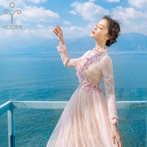 yosimi 2018 summer maxi vintage lace long women dress evening party lady vestidos bohemian tunic dress fairy champagne, White;black
yosimi 2018 summer maxi vintage lace long women dress evening party lady vestidos bohemian tunic dress fairy champagne, White;black
