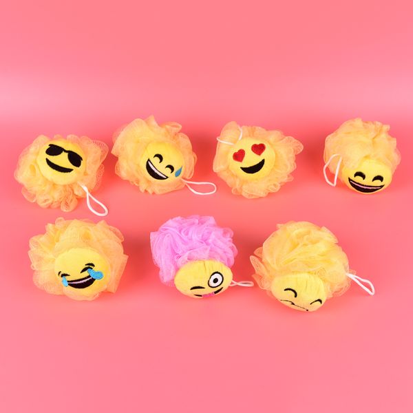 

1 bath ball emoji bath ball mesh brushes wash sponges accessories body wisp natural sponge dry brush exfoliation cleaning