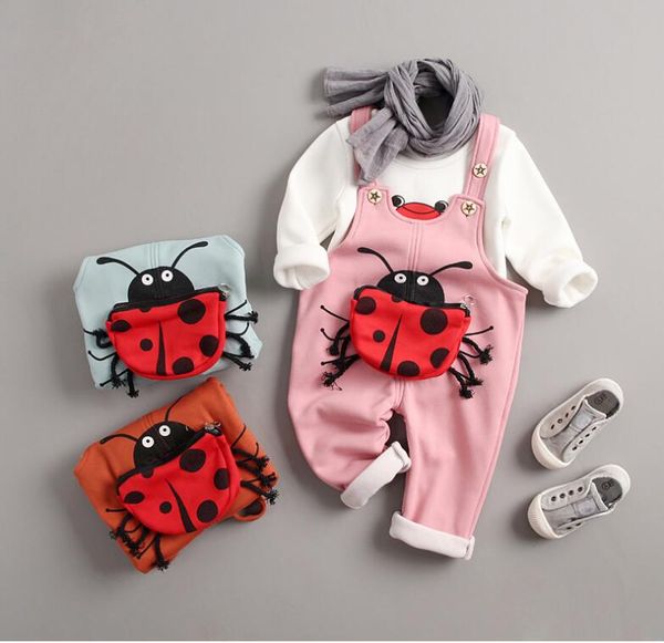 spring autumn baby girls cotton sets infant clothes suits toddler children t shirt cartoon ladybug bib pants 2pcs costume, White
spring autumn baby girls cotton sets infant clothes suits toddler children t shirt cartoon ladybug bib pants 2pcs costume, White