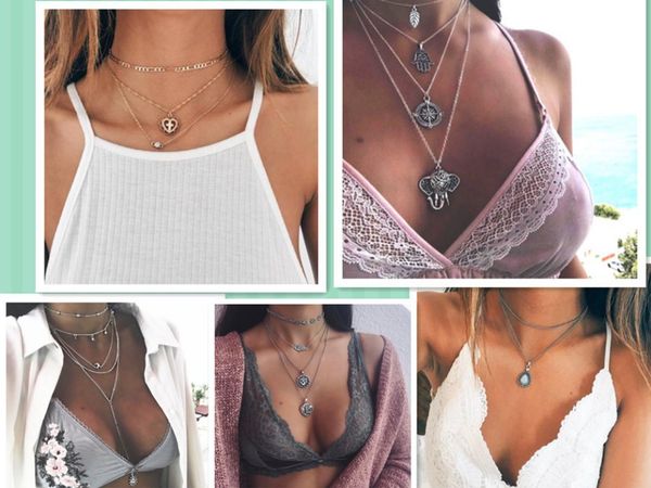 yimyik new fashion restoring ancient ways tassel multi layer necklaces women jewelry ladies drop stones chocker sweater chain, Silver
yimyik new fashion restoring ancient ways tassel multi layer necklaces women jewelry ladies drop stones chocker sweater chain, Silver