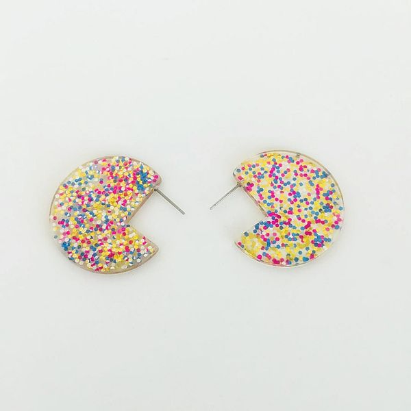small g shape multicolored glitter hoop earrings acrylic post back lightweight 33mm d, Golden;silver
small g shape multicolored glitter hoop earrings acrylic post back lightweight 33mm d, Golden;silver