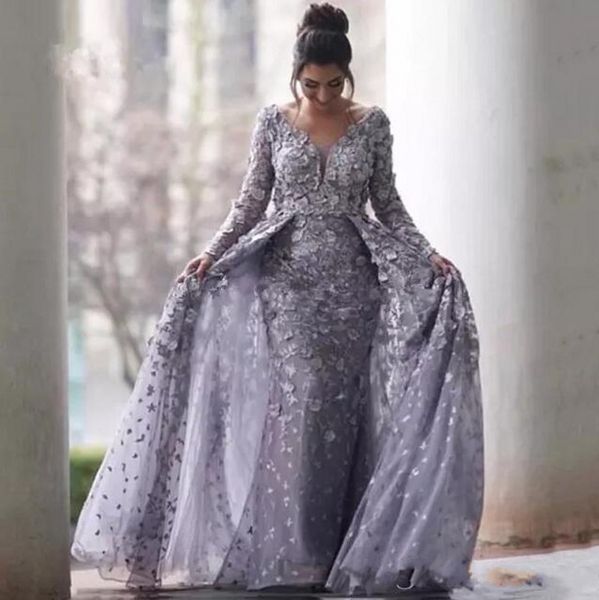 elegant overskirts evening dresses maid v-neck tulle lace appliques dubai long sleeves prom dress long saudi arabic long formal party dress, Black;red
elegant overskirts evening dresses maid v-neck tulle lace appliques dubai long sleeves prom dress long saudi arabic long formal party dress, Black;red