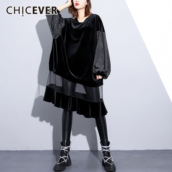 chicever patchwork mesh dresses for women o neck batwing sleeve loose oversize midi dress female autumn fashion clothing tide, White;black
chicever patchwork mesh dresses for women o neck batwing sleeve loose oversize midi dress female autumn fashion clothing tide, White;black