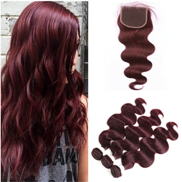 #99j wine red indian virgin human hair bundles deals body wave with closure burgundy 4x4 lace closure piece with weaves extensions, Black;brown
#99j wine red indian virgin human hair bundles deals body wave with closure burgundy 4x4 lace closure piece with weaves extensions, Black;brown