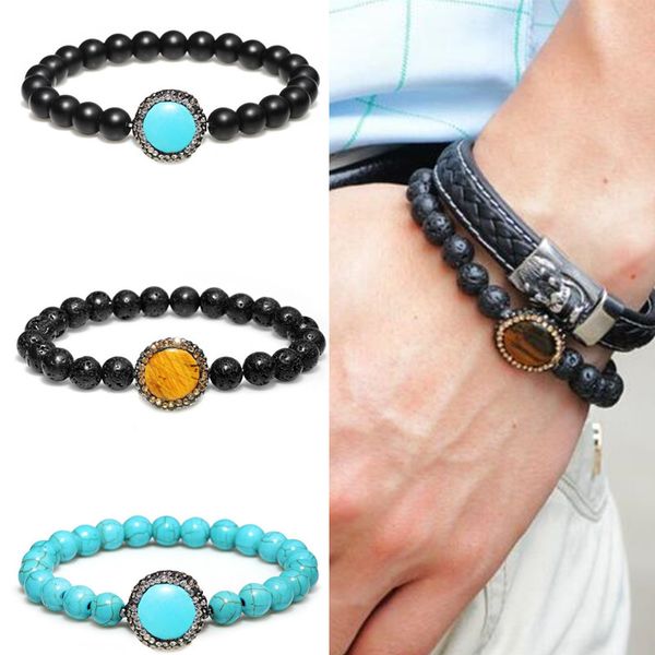 2021 new tiger eye bracelets turquoise lava rock bangles couples fashion bracelets jewelry for gift, Black
2021 new tiger eye bracelets turquoise lava rock bangles couples fashion bracelets jewelry for gift, Black