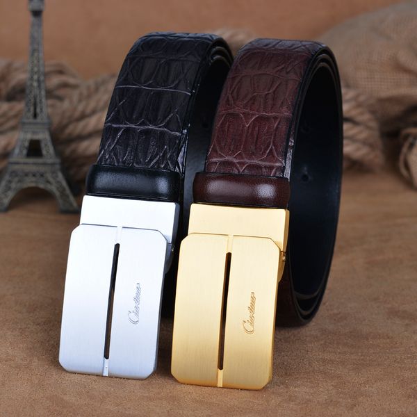 2018 ciartuar new design men belt genuine leather strap trousers first layer brass gold buckle 3.4, Black;brown
2018 ciartuar new design men belt genuine leather strap trousers first layer brass gold buckle 3.4, Black;brown