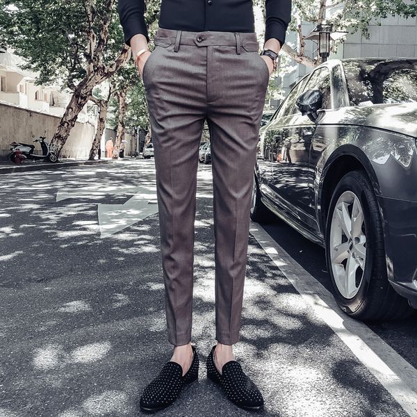 2018 autumn new business trousers men's youth british wind versatile work professional dress nine pants, Black
2018 autumn new business trousers men's youth british wind versatile work professional dress nine pants, Black