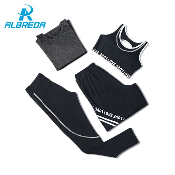 albreda fitness sport suits 4pcs women shirt/bra/short/pant yoga set quick-dry breathable running sportwear large size gym black, White;red
albreda fitness sport suits 4pcs women shirt/bra/short/pant yoga set quick-dry breathable running sportwear large size gym black, White;red