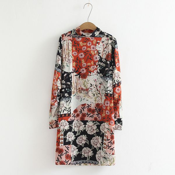 print summer dress women stand collar little flowers floral dress vintage dresses occasion moda feminina robe femme 2018, White;black
print summer dress women stand collar little flowers floral dress vintage dresses occasion moda feminina robe femme 2018, White;black