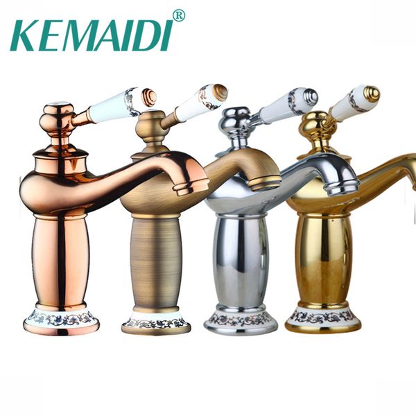 kemaidi good quality bathroom basin faucet antique bronze finish brass sink faucet single handle vessel sink water tap mixer
kemaidi good quality bathroom basin faucet antique bronze finish brass sink faucet single handle vessel sink water tap mixer