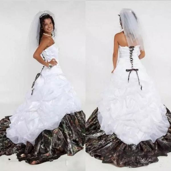 Vintage Camo Wedding Dresses Sweetheart Lace Up Ruched Ruffle Sleeveless Appliques A Line Long Satin Bridal Gowns Vestidos De Novia Princesa
Vintage Camo Wedding Dresses Sweetheart Lace Up Ruched Ruffle Sleeveless Appliques A Line Long Satin Bridal Gowns Vestidos De Novia Princesa