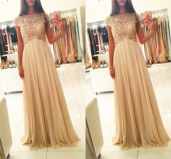 champagne chiffon long prom dresses 2019 new crystals beaded cap sleeves floor length evening gowns vintage formal party dresses wear, Black
champagne chiffon long prom dresses 2019 new crystals beaded cap sleeves floor length evening gowns vintage formal party dresses wear, Black