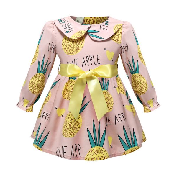 fashion girl dress pineapple print elegant noble dress for 2-8years girls kids children print princess dress, Red;yellow
fashion girl dress pineapple print elegant noble dress for 2-8years girls kids children print princess dress, Red;yellow