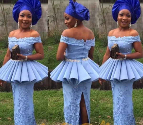 african mermaid prom dresses off the shoulder formal women wear party gowns robes de soirée peplum sash beads split back evening dress, Black
african mermaid prom dresses off the shoulder formal women wear party gowns robes de soirée peplum sash beads split back evening dress, Black