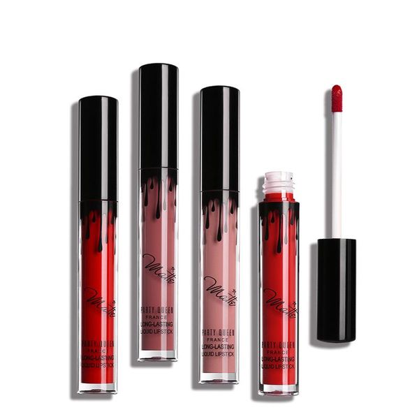 9 colors party queen long lasting comfortable ultra matte liquid lipstick makeup moist no transfer smooth intense waterproof lip gloss
9 colors party queen long lasting comfortable ultra matte liquid lipstick makeup moist no transfer smooth intense waterproof lip gloss