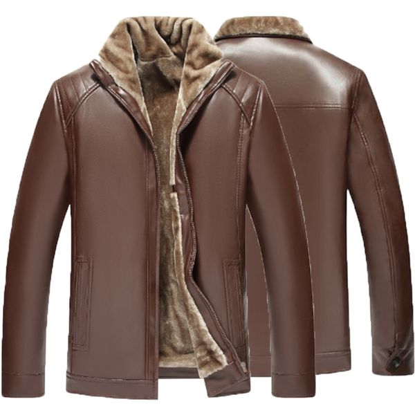 winter coats mens pu leather jackets coats fleece thick zipper slim fit outwear male overcoats jaqueta hombre clothing, Black
winter coats mens pu leather jackets coats fleece thick zipper slim fit outwear male overcoats jaqueta hombre clothing, Black