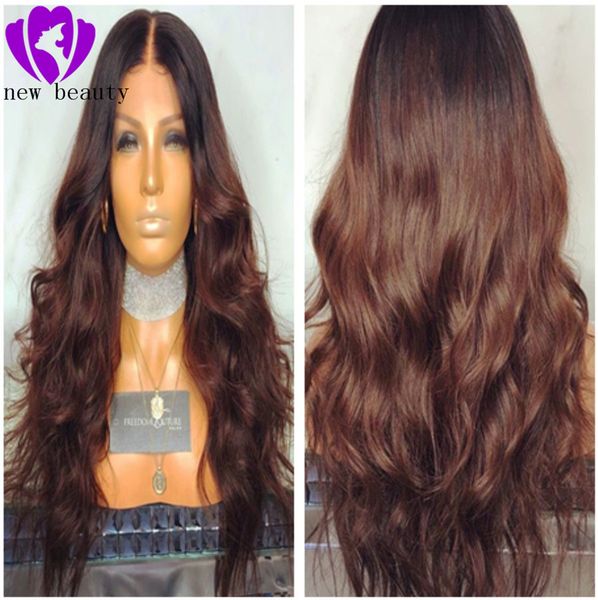 hand tied ombre brown color brazilian hair wig high temperatures hair body wave glueless synthetic lace front wig for women, Black
hand tied ombre brown color brazilian hair wig high temperatures hair body wave glueless synthetic lace front wig for women, Black