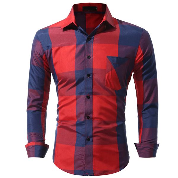2018 new listing men's dress shirt fashion big plaid trend casual shirt men's brand business slim long-sleeved -xxl, White;black
2018 new listing men's dress shirt fashion big plaid trend casual shirt men's brand business slim long-sleeved -xxl, White;black
