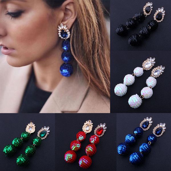 kmvexo mode handgemaakte statement rhinestone pailletten bal oorbellen vrouwen bruiloft bohemian multicolor ball dangle oorbellen, Golden
kmvexo mode handgemaakte statement rhinestone pailletten bal oorbellen vrouwen bruiloft bohemian multicolor ball dangle oorbellen, Golden