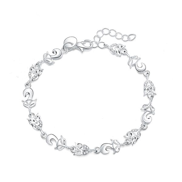 popular lady cat lh006 beautiful fashion elegant silver plated charm crystal lovely bracelet cute nwomen gorgeous jewelry, Black
popular lady cat lh006 beautiful fashion elegant silver plated charm crystal lovely bracelet cute nwomen gorgeous jewelry, Black
