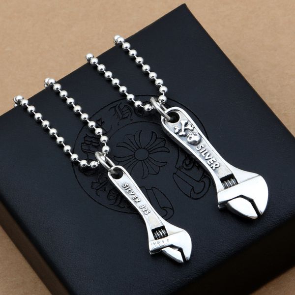 brand 925 sterling silver jewelry antique silver american hand-made designer wrench necklace pendants for men & women ing
brand 925 sterling silver jewelry antique silver american hand-made designer wrench necklace pendants for men & women ing