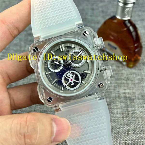 Luxury watch BR-X1 watch openworked Tourbillon Automatic Movement square transparent Organic glass Case Sapphire Crystal natural Rubber stra
Luxury watch BR-X1 watch openworked Tourbillon Automatic Movement square transparent Organic glass Case Sapphire Crystal natural Rubber stra