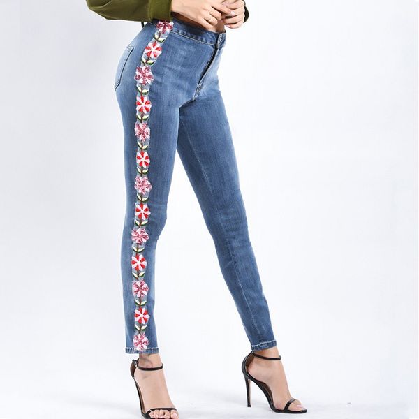 new spring summer flower embroidery jeans 2019 woman stretch denim pencil pants high waist jeans trousers women pantalon femme, Blue
new spring summer flower embroidery jeans 2019 woman stretch denim pencil pants high waist jeans trousers women pantalon femme, Blue