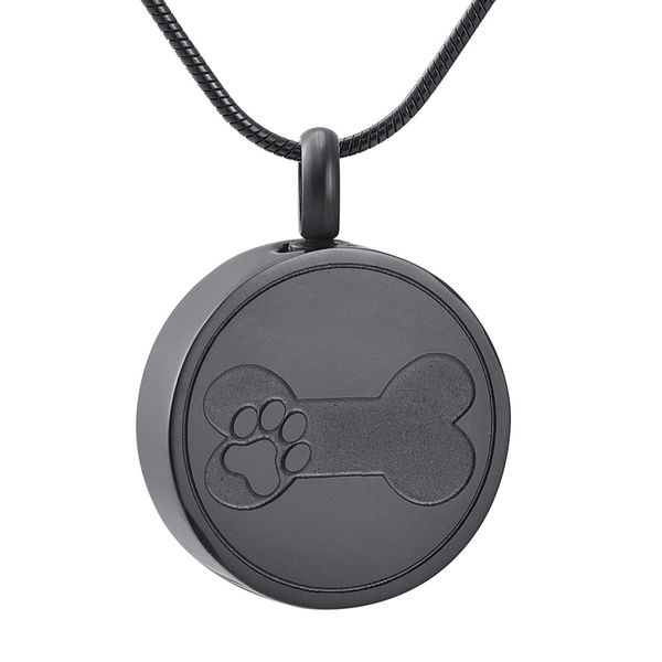ijd9884 stainless steel black bones and paw prints cremation memorial pendant for ashes urn keepsake necklace jewelry, Silver
ijd9884 stainless steel black bones and paw prints cremation memorial pendant for ashes urn keepsake necklace jewelry, Silver