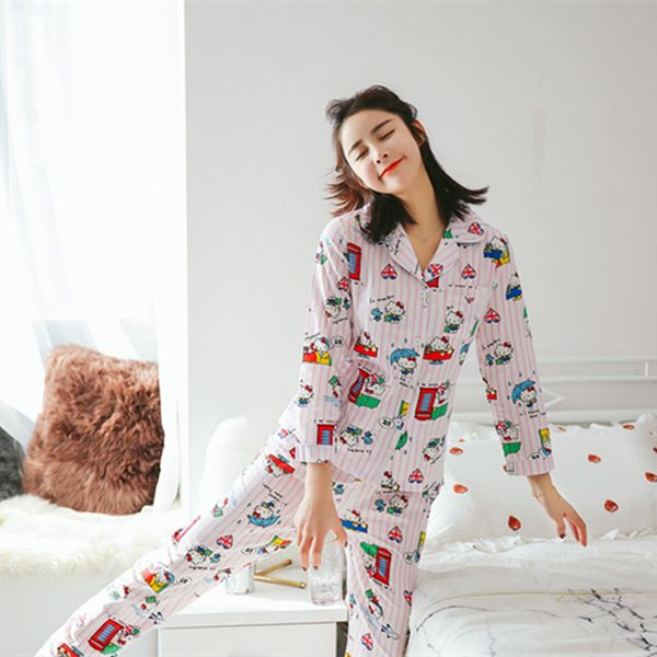 pyjamas for women 2018 solid comfortable home wear long sleeve sleepwear cotton, Blue;gray
pyjamas for women 2018 solid comfortable home wear long sleeve sleepwear cotton, Blue;gray