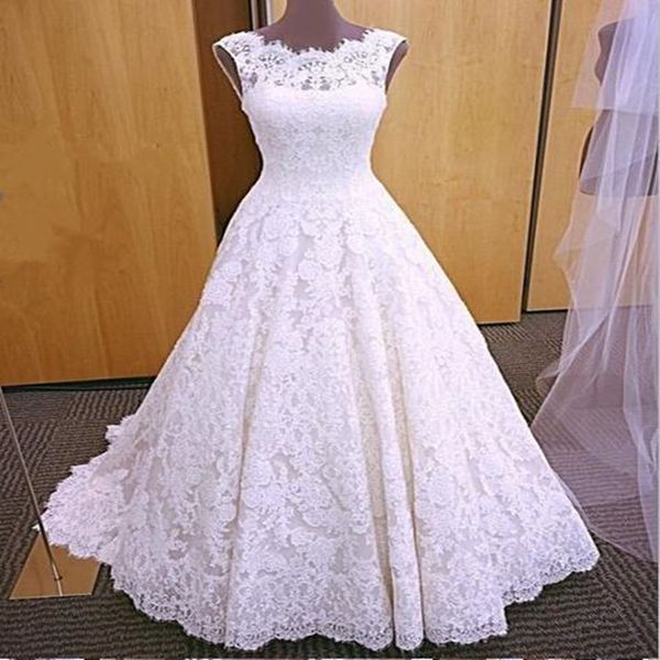 bateau neck lace wedding dresses with appliques 2019 new backless boho wedding gowns with sweep train, White
bateau neck lace wedding dresses with appliques 2019 new backless boho wedding gowns with sweep train, White