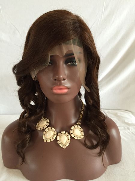 dark brown color human hair lace front wigs with baby hair remy 130 density pre- plucked loose wave lace front wig, Black;brown
dark brown color human hair lace front wigs with baby hair remy 130 density pre- plucked loose wave lace front wig, Black;brown