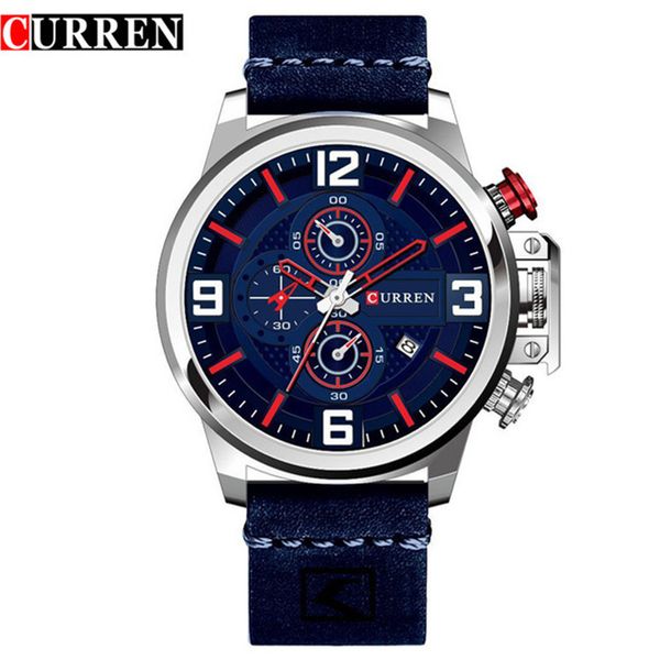 new model curren8278 mens watches brand luxury clock male leather strap three dial military waterproof wristwatch men quartz thin watch, Slivery;brown
new model curren8278 mens watches brand luxury clock male leather strap three dial military waterproof wristwatch men quartz thin watch, Slivery;brown