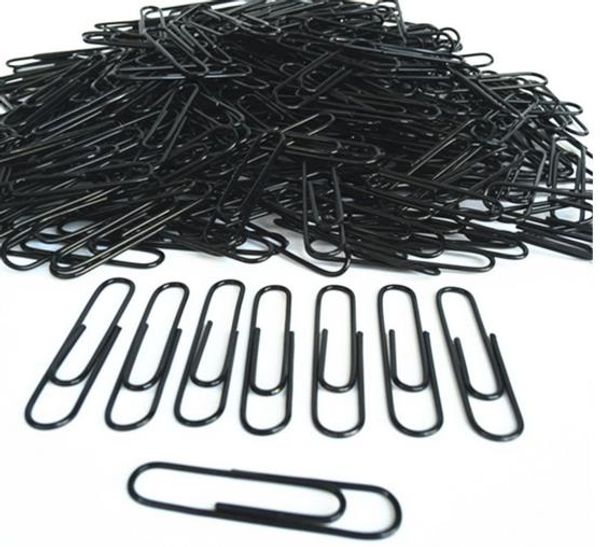 q-connect 50 мм скрепки-равнина (пакет 1000) скрепки красочные клипы бесплатная доставка, Black