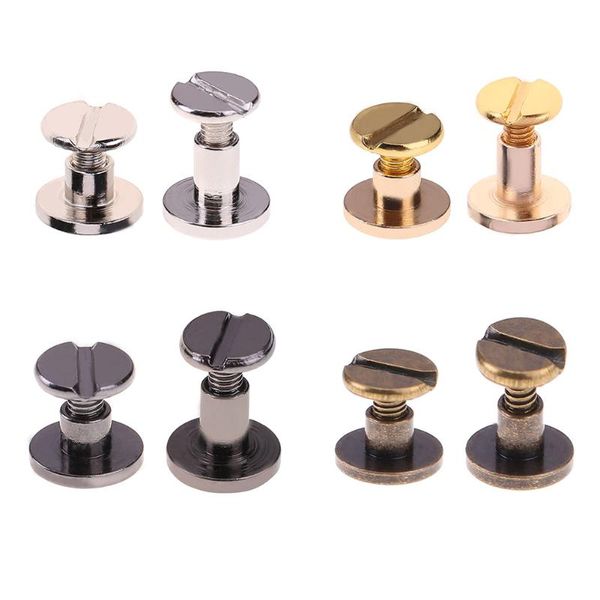 

20pcs Copper Binding Chicago Screws Nail Rivets Photo Album Copper Leather Craft Belt Wallet Solid Brass Screws hot sale