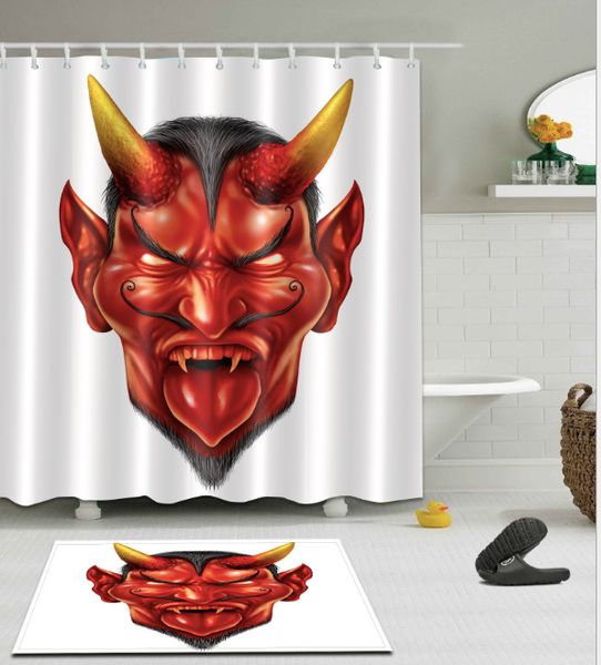 demon head custom shower curtain with hooks fabric bathroom curtain eco-friendly waterproof shower curtain floor mats sets
demon head custom shower curtain with hooks fabric bathroom curtain eco-friendly waterproof shower curtain floor mats sets