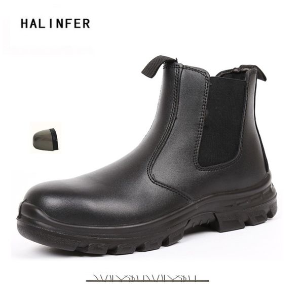halinfer men steel toe safety work shoes genuine leather spring autumn outdoor casual shoes anti-static puncture safety boots, Black
halinfer men steel toe safety work shoes genuine leather spring autumn outdoor casual shoes anti-static puncture safety boots, Black