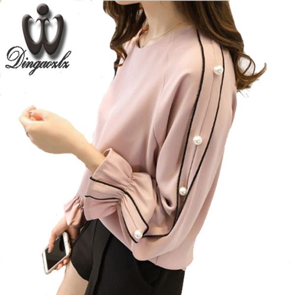 plus size chiffon shirt female 2017 blusa beaded autumn long-sleeved solid color women blouse women clothing, White
plus size chiffon shirt female 2017 blusa beaded autumn long-sleeved solid color women blouse women clothing, White