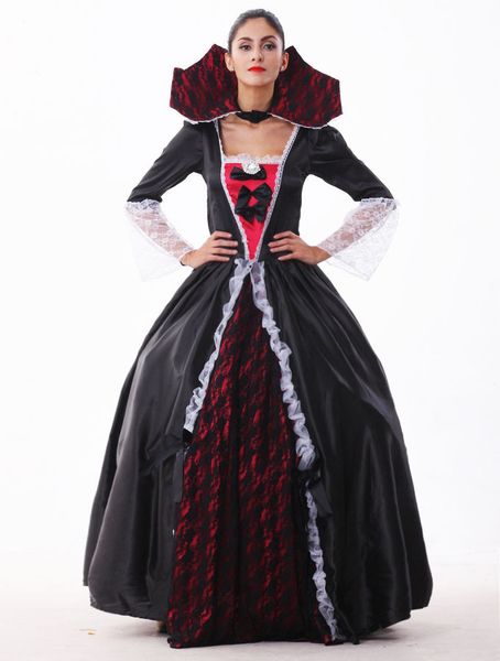 female vampire zombie costume halloween ghost bride masquerade party costumes dress women witch queen halloween cosplay, Black;red
female vampire zombie costume halloween ghost bride masquerade party costumes dress women witch queen halloween cosplay, Black;red