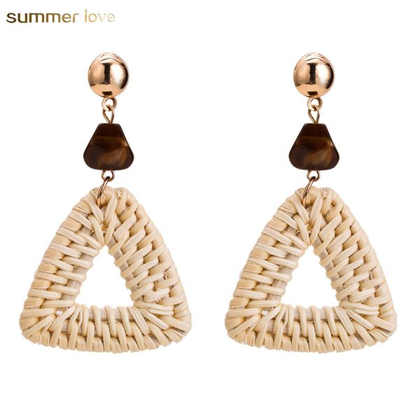 new fashion bamboo rattan straw weave earrings for women handmade triangle long drop dangle earring female brincos gift, Golden
new fashion bamboo rattan straw weave earrings for women handmade triangle long drop dangle earring female brincos gift, Golden