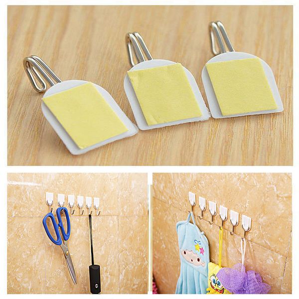 wholesale- 6 pcs nice white family wall hanger strong sticky hats bag key adhesive plastic hook max 1.5kg
wholesale- 6 pcs nice white family wall hanger strong sticky hats bag key adhesive plastic hook max 1.5kg